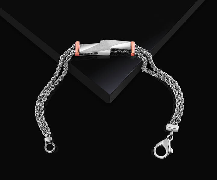 Beautifully Designed Platinum Solid Centre Bracelet for men