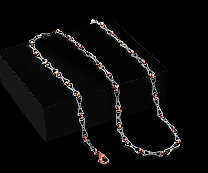 The Platinum Dynamic Link Chain for men