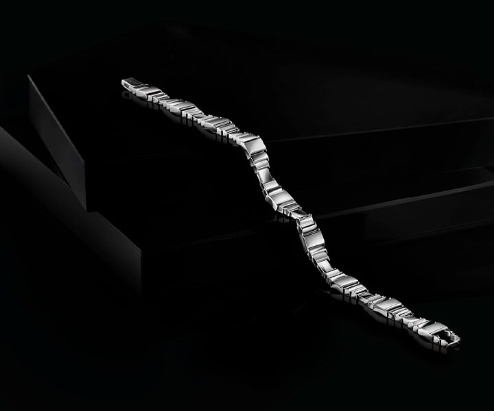 The Platinum Interlinked Embellished Bracelet for men
