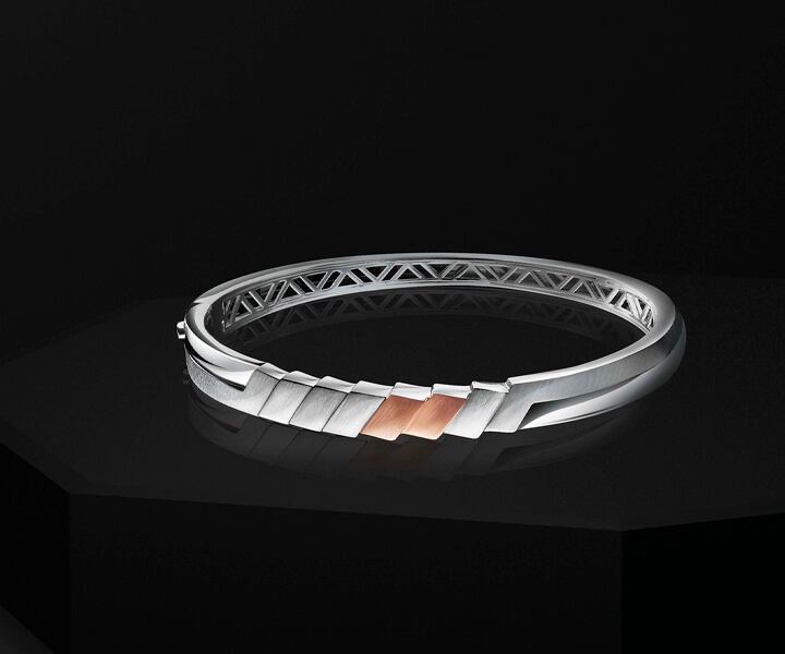 The Platinum Interlinked Embellished Bracelet for men