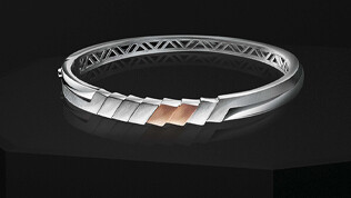 The Platinum Square Accents Wristwear for men