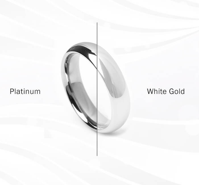 Difference between platinum and white gold