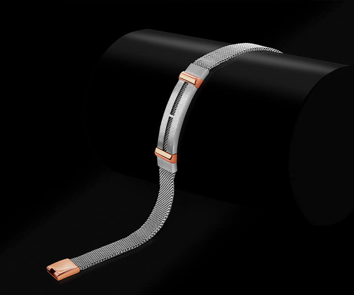 The Platinum Fluid Mesh Bracelet