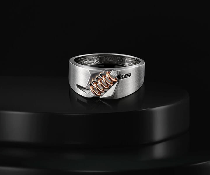 The Platinum Helix Ring