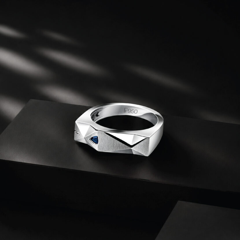 The Platinum Facet Ring
