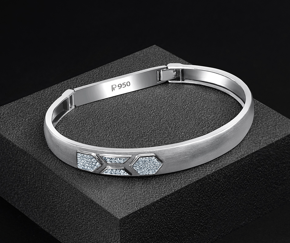 Buy Men of Platinum Bracelet With Rose Gold for Men JL PTB 787 Online in  India - Etsy