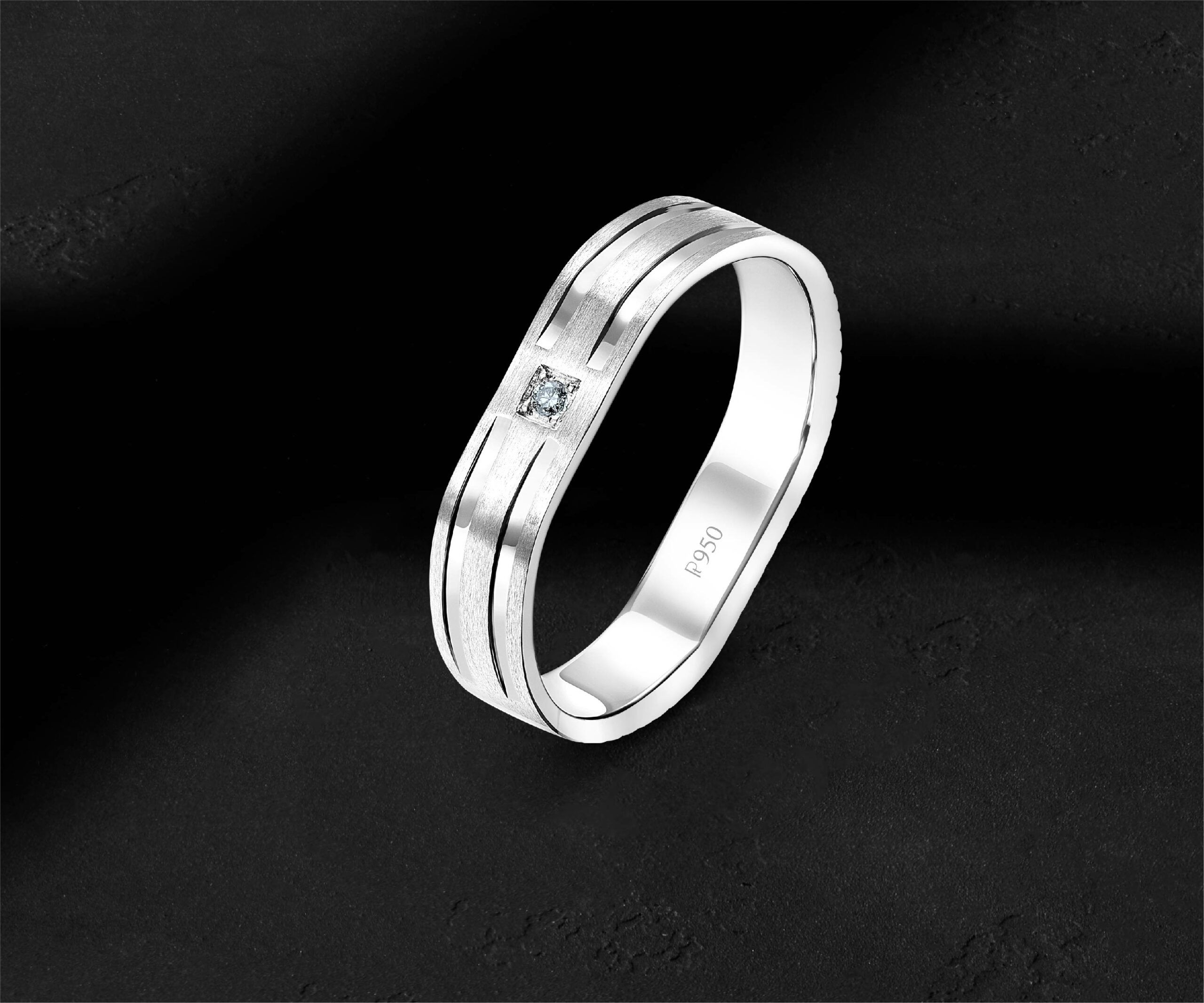 Sarvada Jewels Round Classic Diamond 950 Platinum Ring For Men, Size: Free  at Rs 31683 in Surat