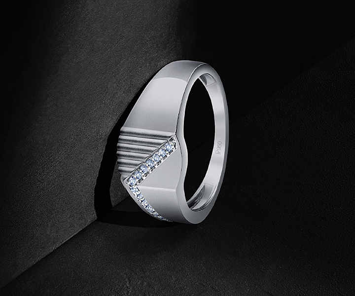 Women Elegant Austrian Crystal Platinum Plated Adjustable Ring for Women  and Girls