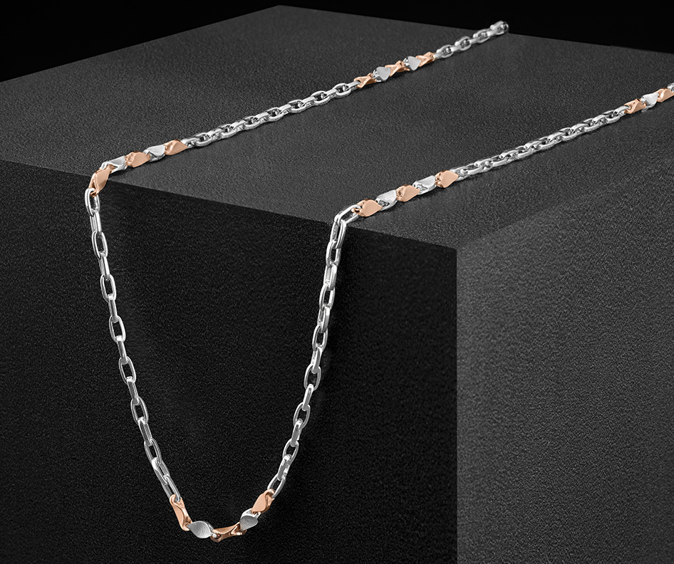 Platinum Sleek Interlinked Chain