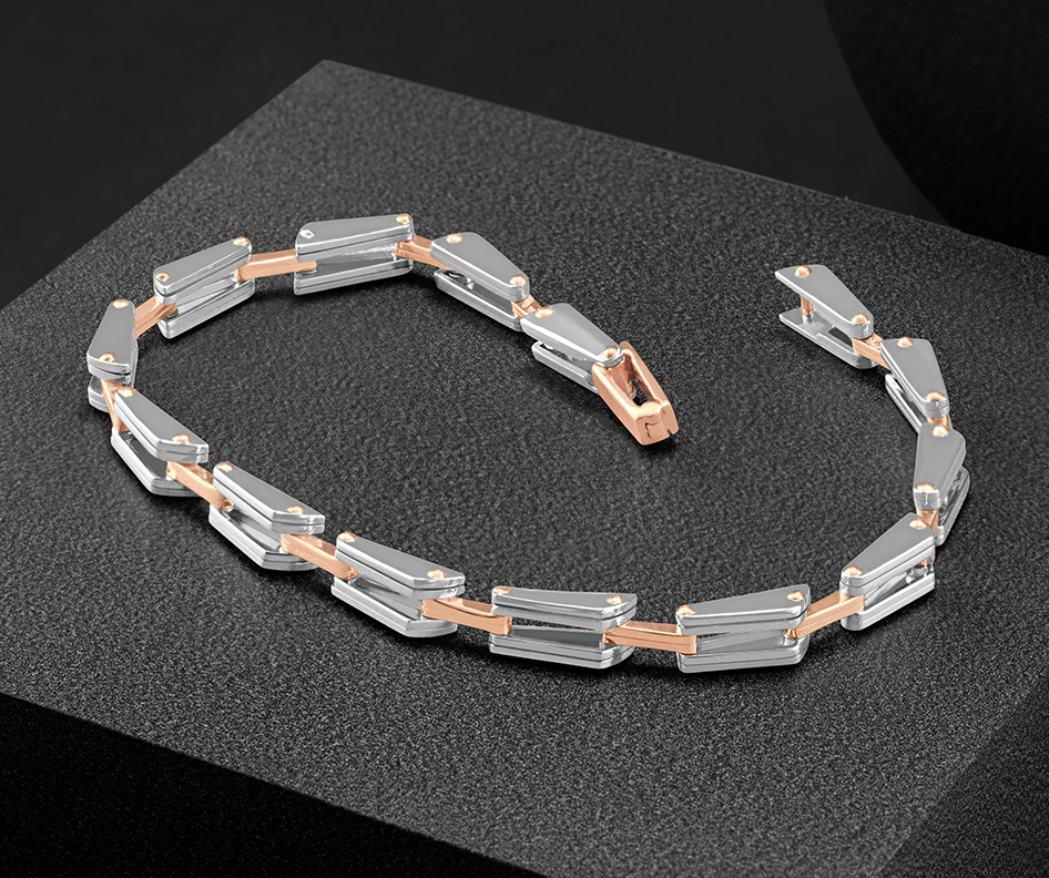 Platinum Tinted Dual Tone Bracelet