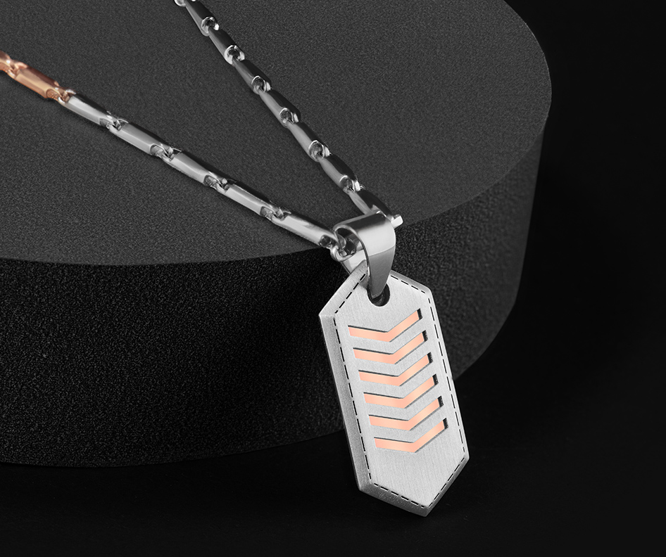 Platinum Striking Dual-Toned Pendant