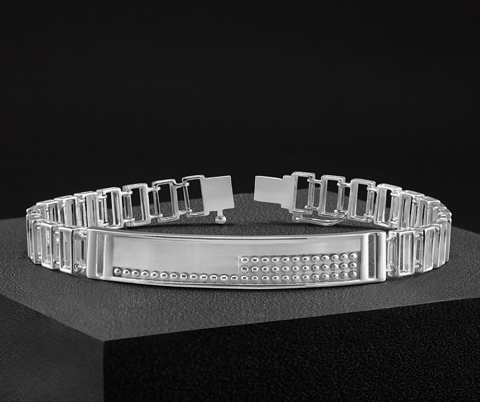 Platinum Bold Interwoven Bracelet