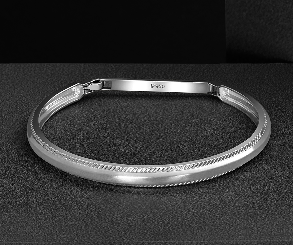 Platinum Textured Bracelet