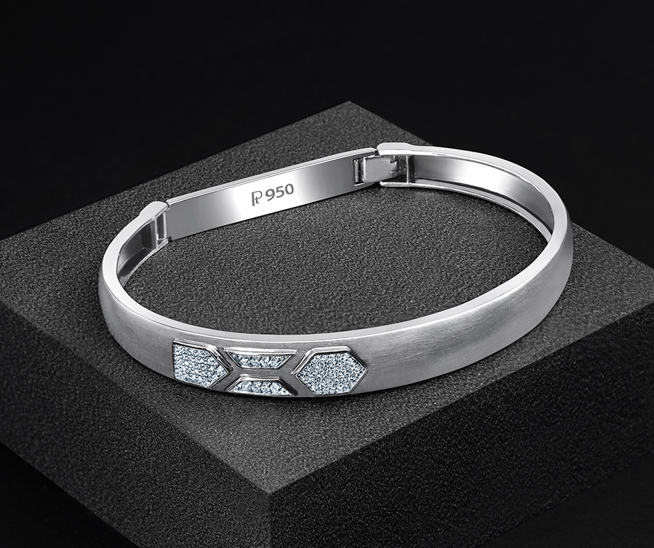 Platinum Suave Solid Bracelet