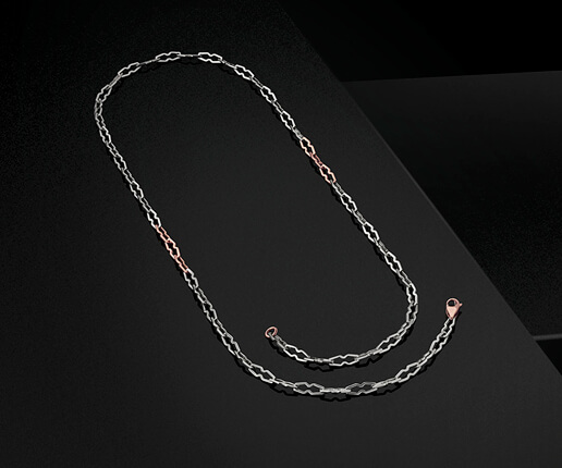 The Platinum Dual Tone Link Chain