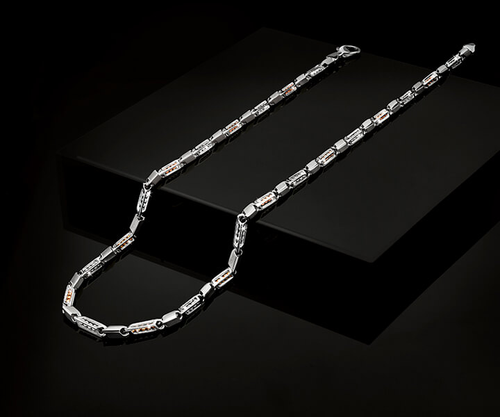 The Platinum Embellished Pellet Chain