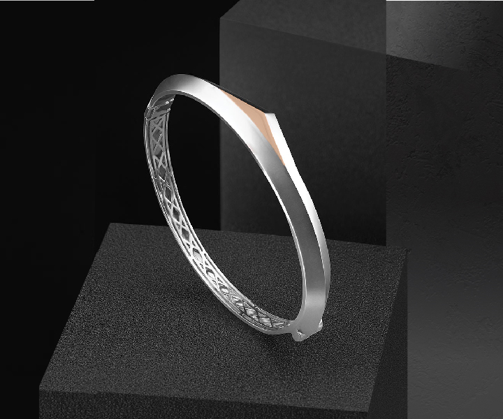 Platinum Aerodynamic Design Bracelet