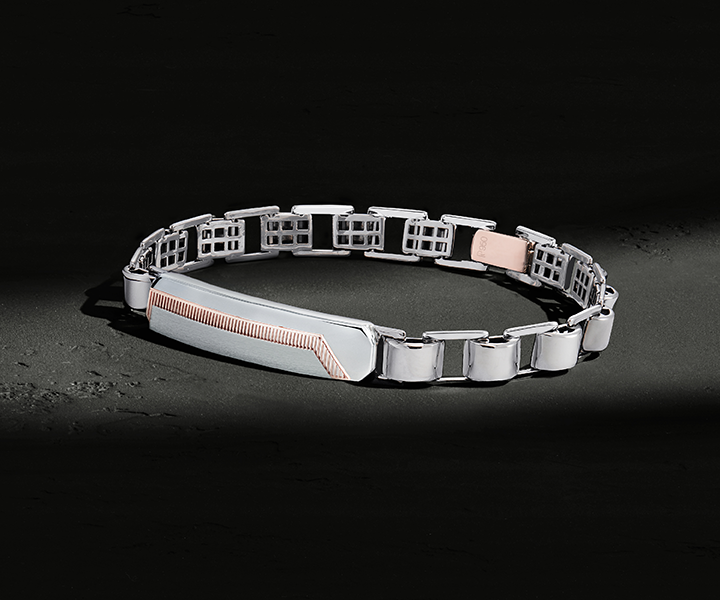 The Platinum Faceted Centerpiece Bracelet