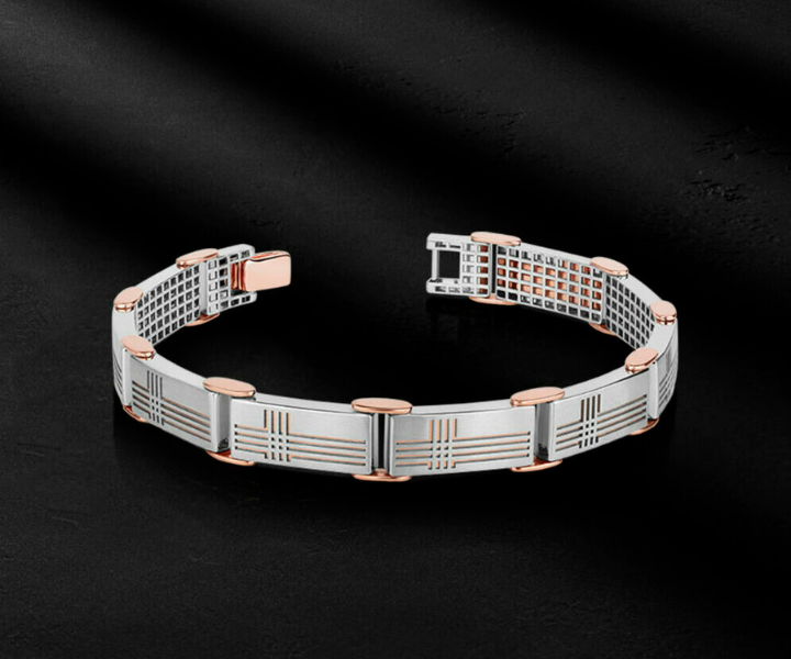 The Platinum Intersecting Bracelet